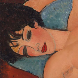 Amedeo Modigliani, Nu Couché, 1917-18 - detail